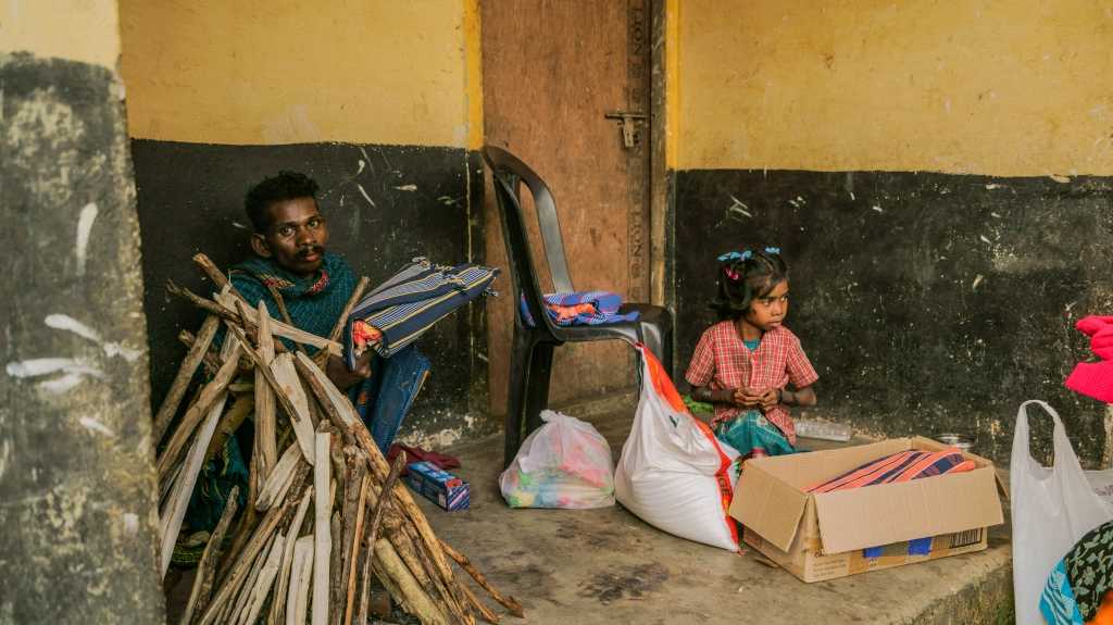 While we were distributing relief materials, the conversations at the camp were dominated by discussions about the rain, flooding and the landslides and land subsidence near the Adivasi’s homes. Indeed a life of Uncertainty!