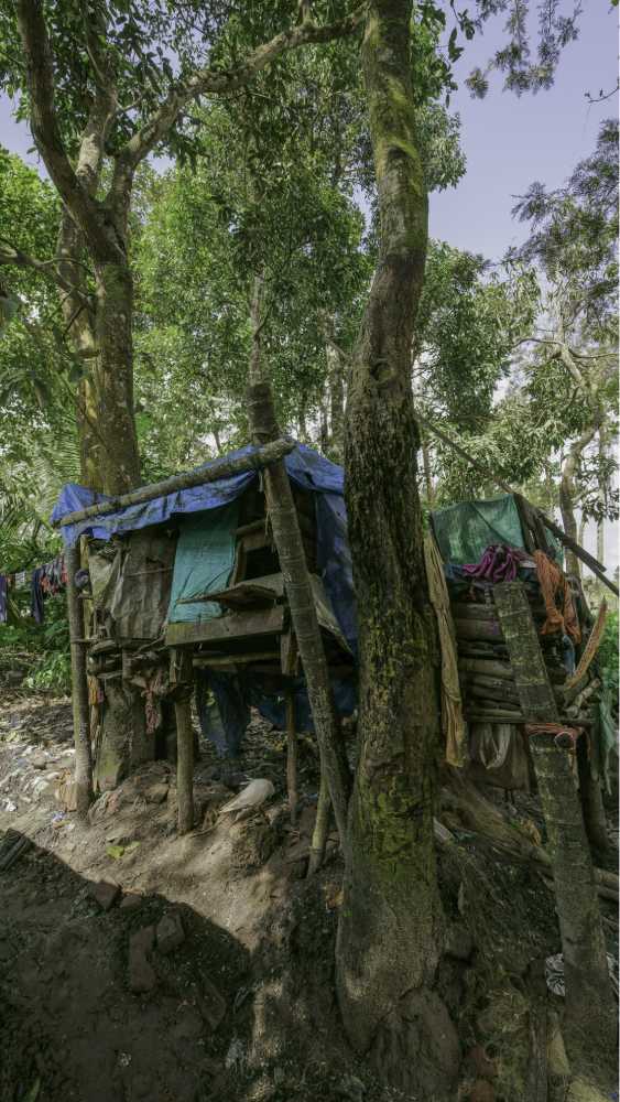 The makeshift houses….Tarpaulins are the saviours!