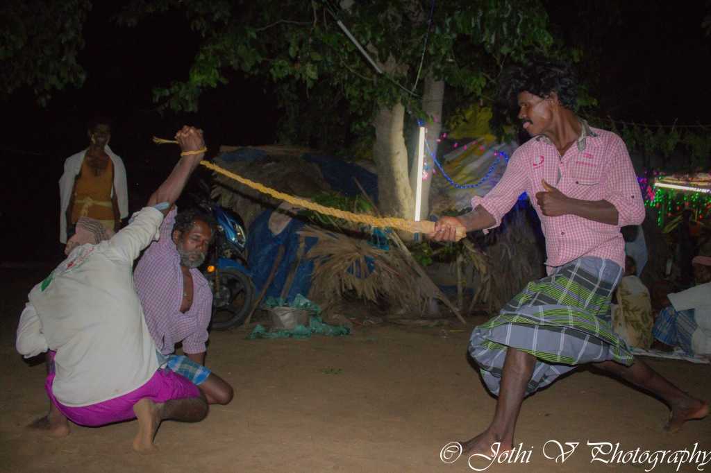 There are many Irular customs and observances involved from the birth to death of a person. It is believed that the maternal uncle who bears the pain of the whip of his sisters son increases the age of his sister.