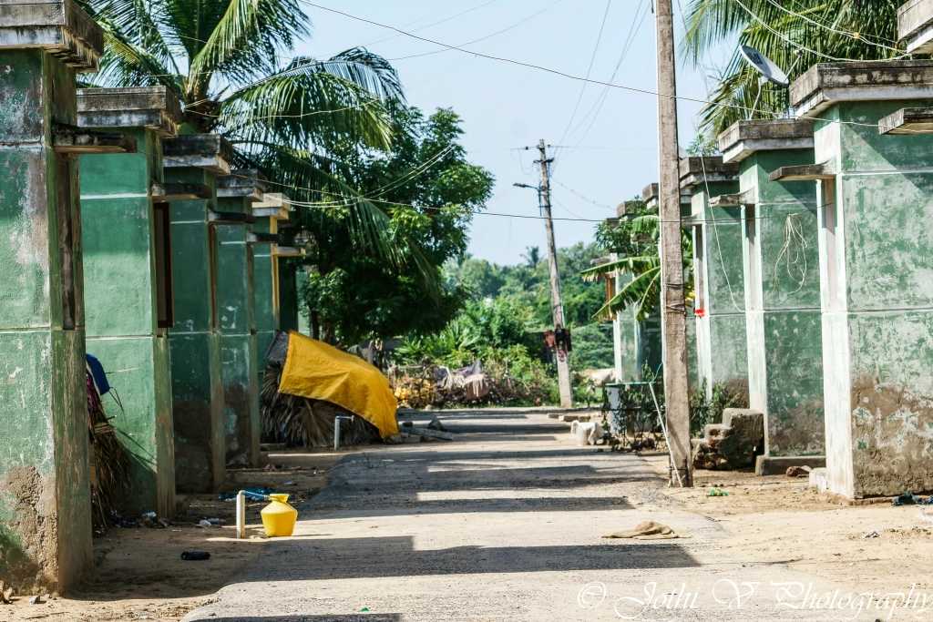 The Tsunami Colony….Tamilnadu Government built concrete houses for some 50 families after the 2004 Tsunami Havoc.